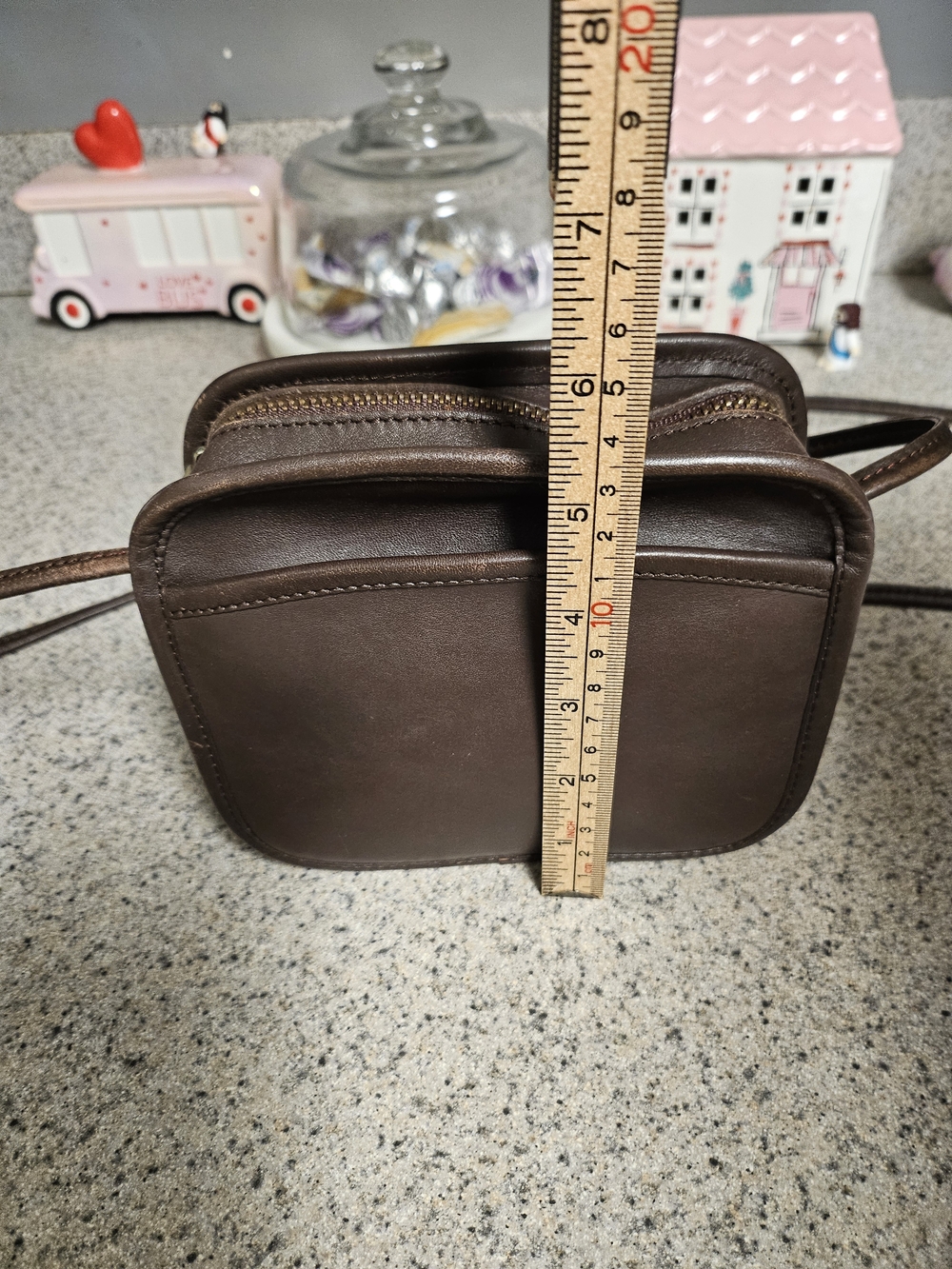 Unbranded Dark Brown Leather Messenger Crossbody - Picture 7 of 11